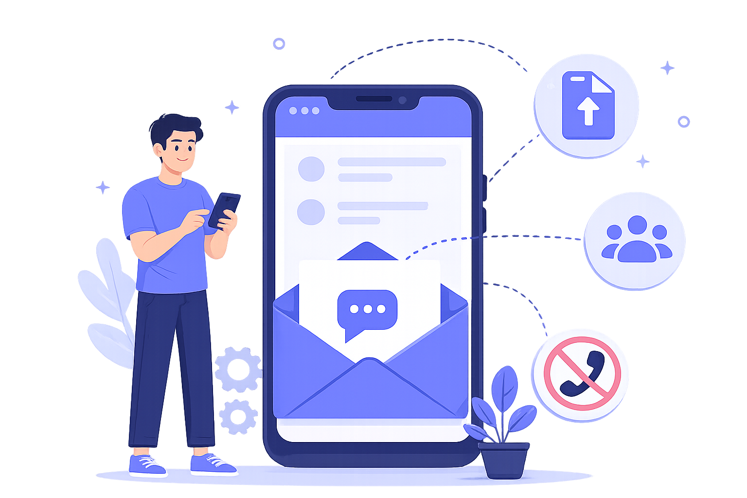 A simple text message editor